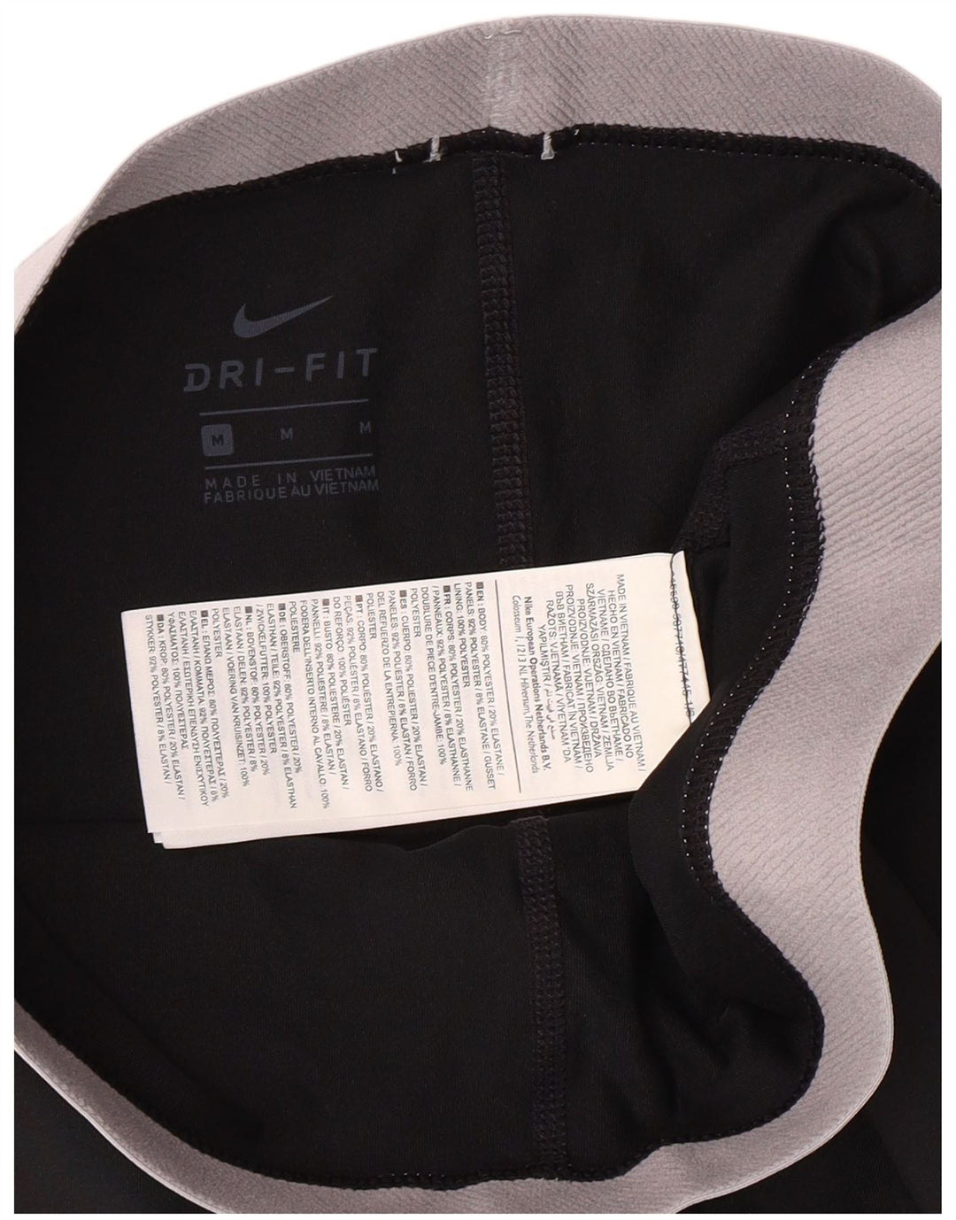 Damskie legginsy Nike Dri Fit UK 14, średnie czarne, poliestrowe, sportowe