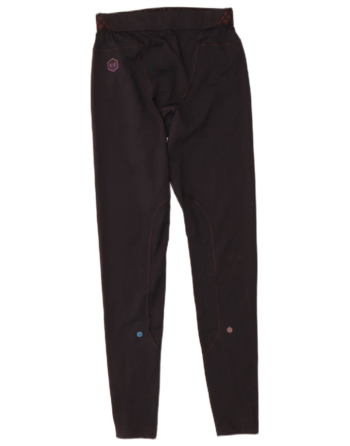 Męskie legginsy Under Armour Heat Gear, małe, czarne, geometryczne