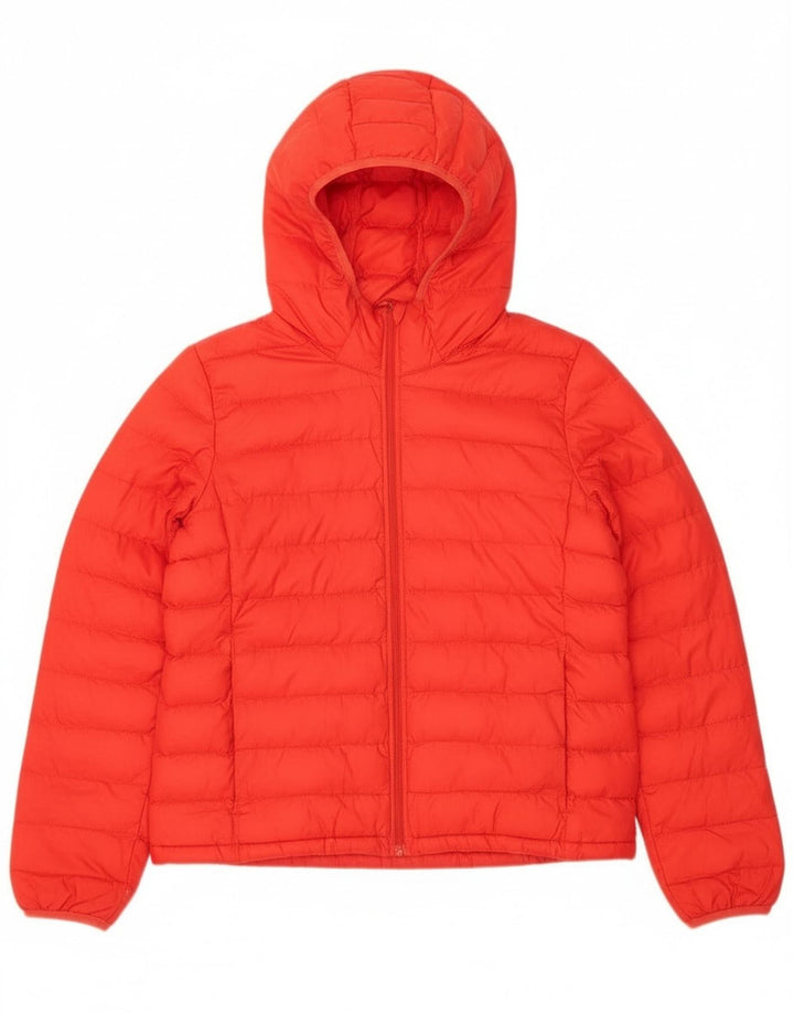 Damska ocieplana kurtka z kapturem Levi's UK 16, duża, czerwona, poliester