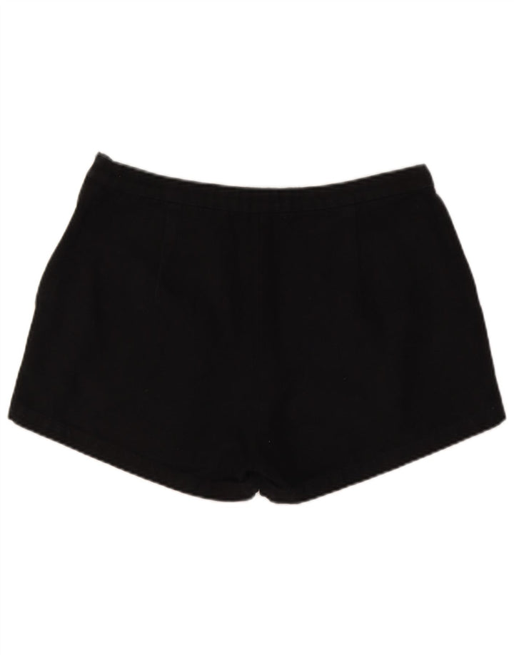 Damskie spodenki chino w stylu vintage, duże W30, czarne, bawełniane