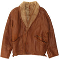 Męska kurtka shearling VINTAGE UK 42 XL brązowa