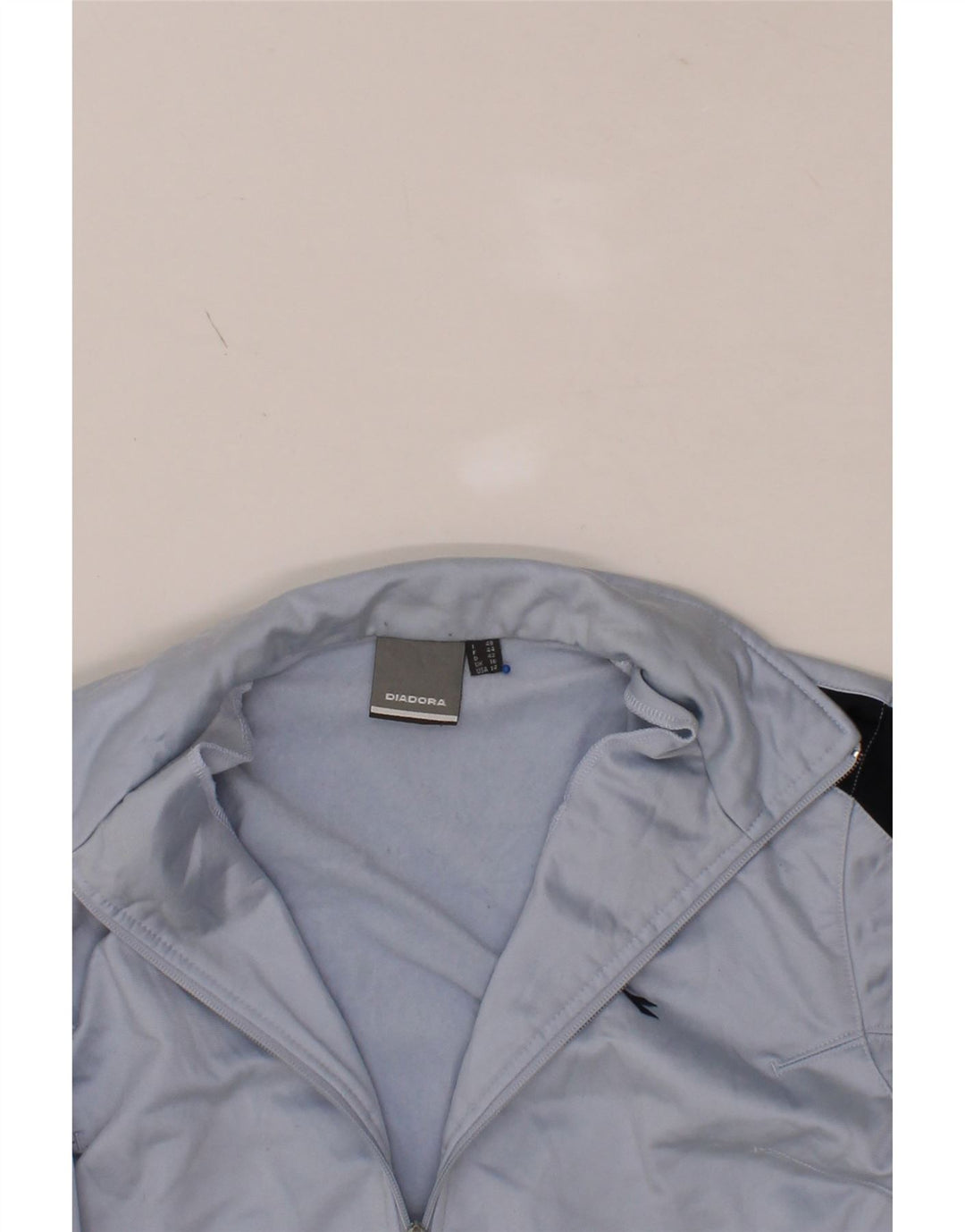 DIADORA Womens Tracksuit Top Jacket UK 16 Large Blue Colourblock Polyester Vintage Diadora and Second-Hand Diadora from Messina Hembry 