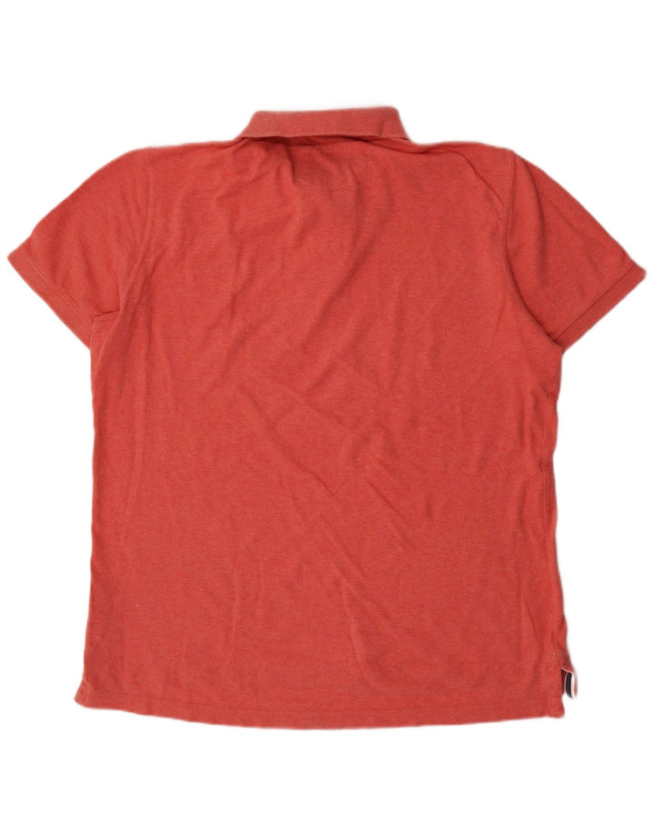 CREW CLOTHING Męska koszulka polo, duża, pomarańczowa, bawełniana