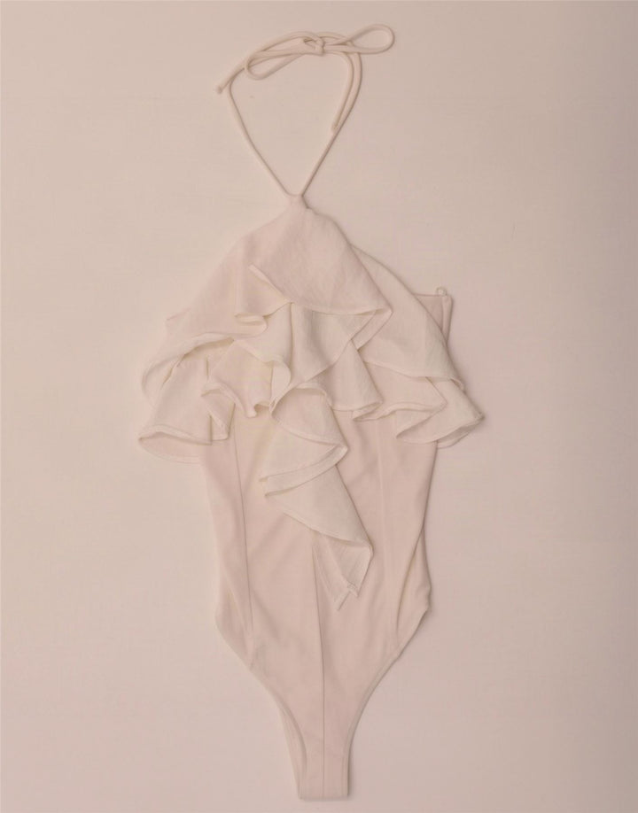 Damskie body bez rękawów Zara UK 8 Small White