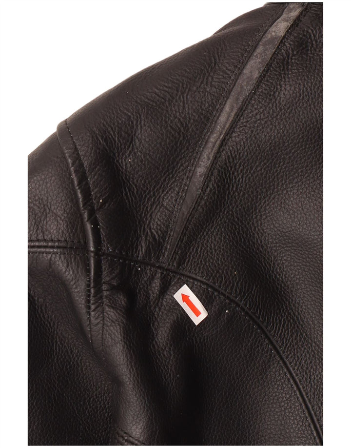 Damska skórzana kurtka motocyklowa LEWIS UK 18 XL, czarna skóra