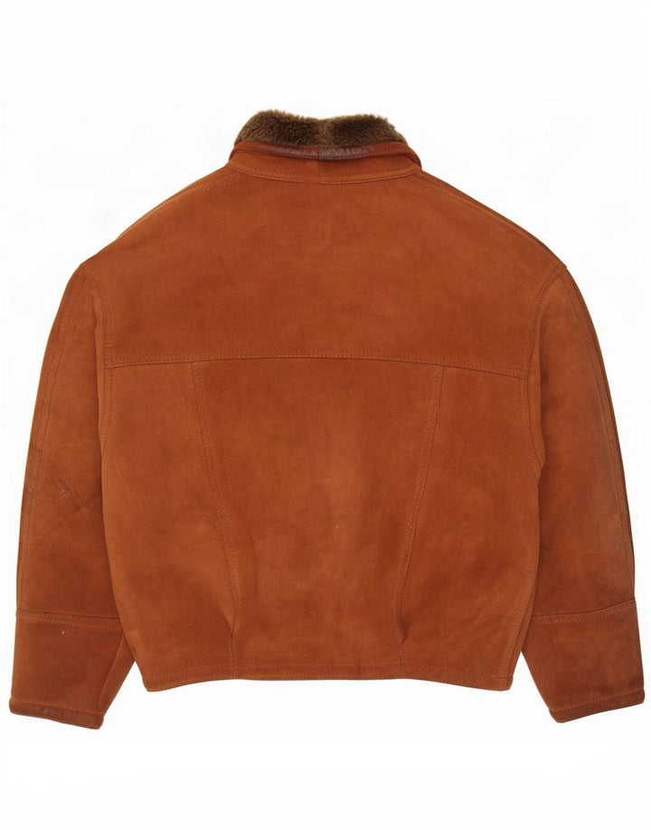 Vintage męska kurtka Shearling IT 46 Small Brown
