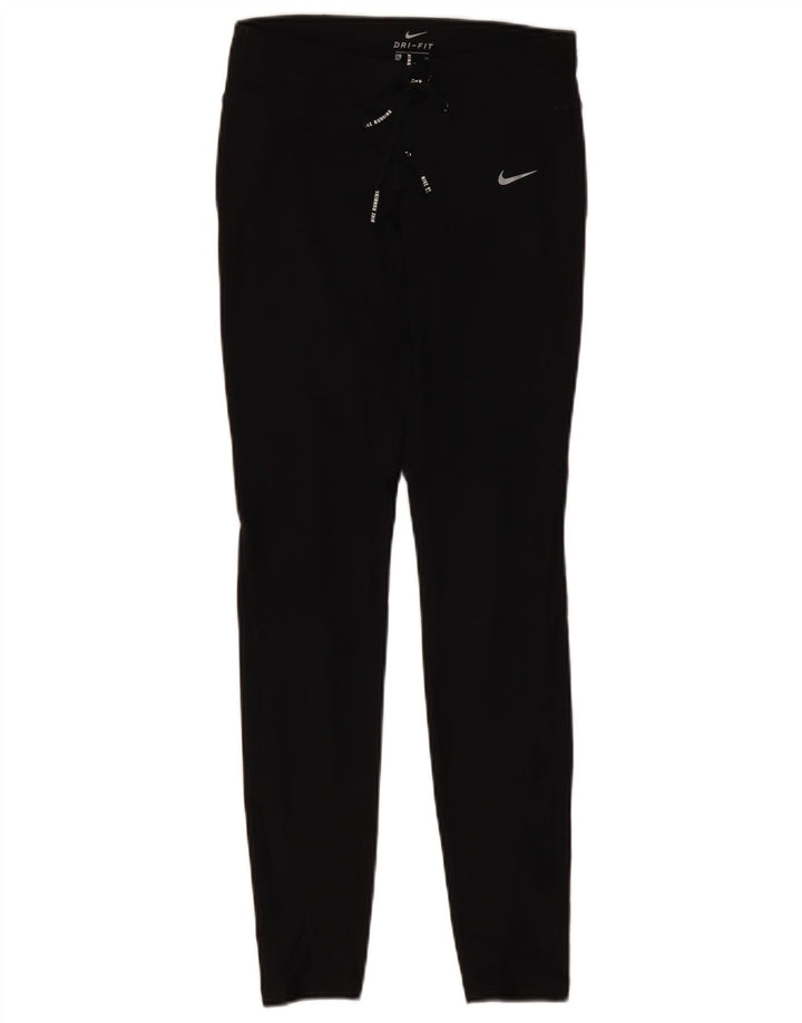 Damskie legginsy Nike Dri Fit UK 8, małe, czarne, poliestrowe