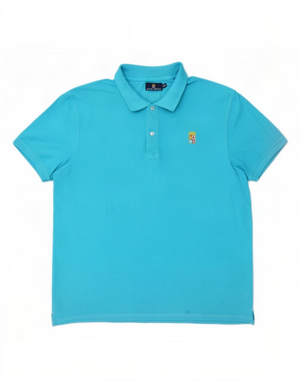 Męska koszulka polo Marina Militare 3XL, niebieska, bawełniana