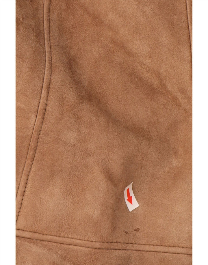 Damski płaszcz z owczej skóry Sinclair IT 48 XL Brązowy płaszcz z owczej skóry