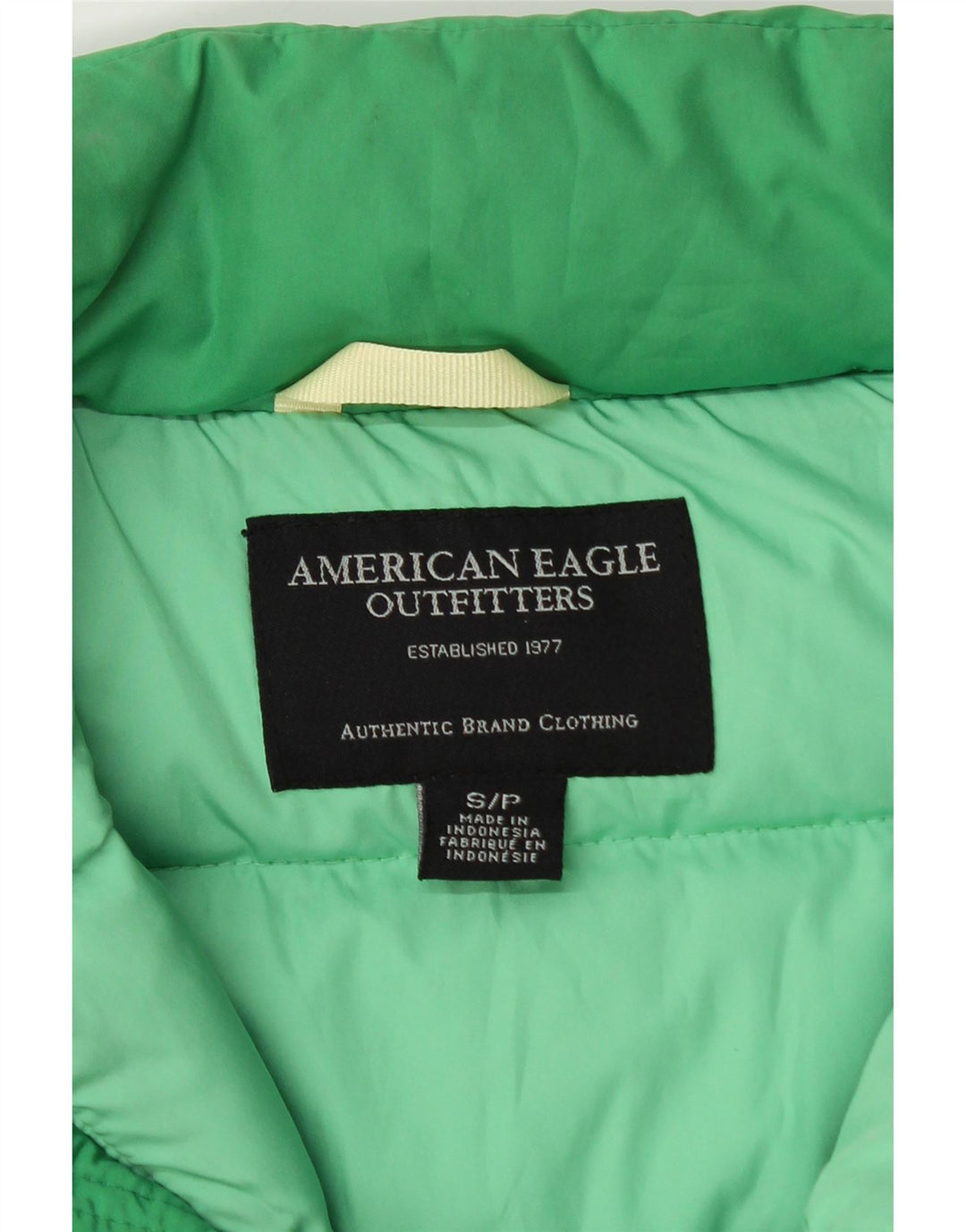 Damska wyściełana kamizelka American Eagle Outfitters UK 10, mała, zielona, poliestrowa