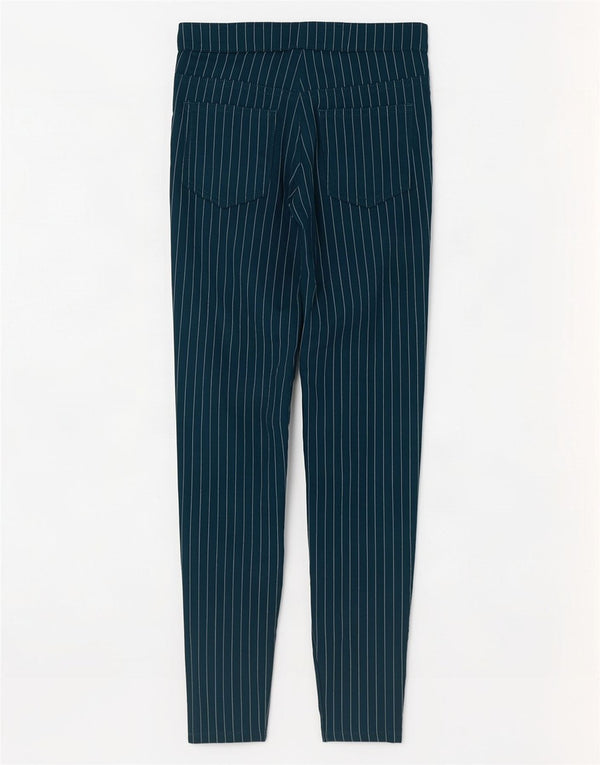 Spodnie damskie Marks & Spencer UK 8 Small W26 L27 Zielone prążki