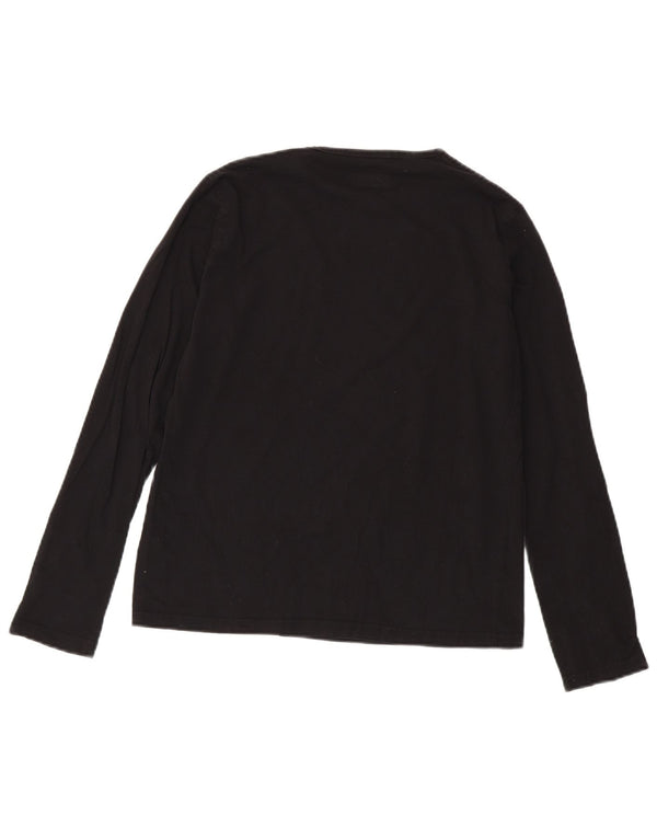 Kappa Girls Graphic Top Long Sleeve 15-16 Years Black Cotton