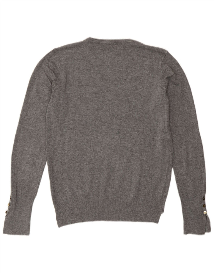 Sweter damski Zara z okrągłym dekoltem UK 12, średni szary