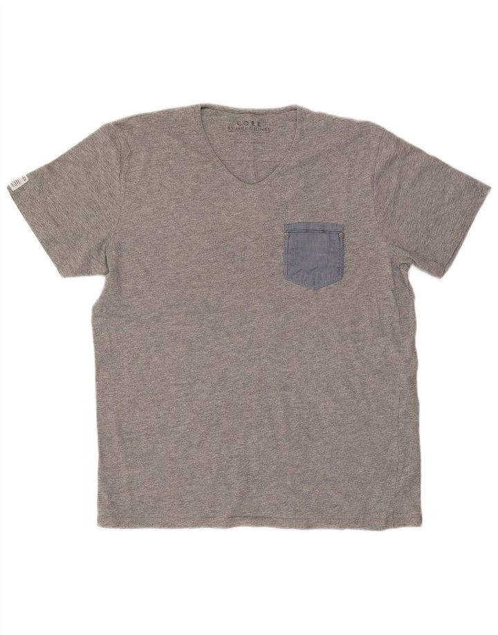 T-shirt męski Jack & Jones, rozmiar XL, szary, nakrapiany