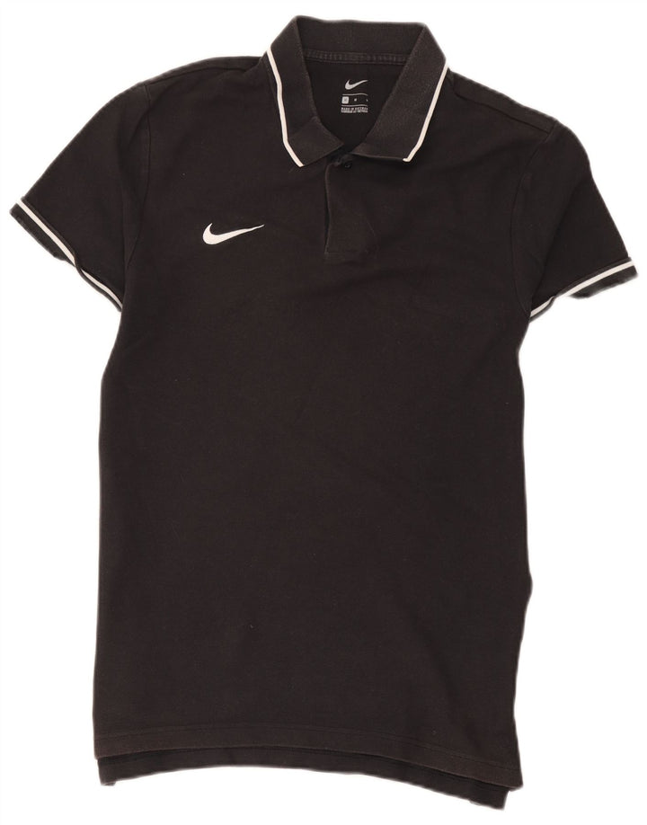Męska koszulka polo NIKE, bawełniana, w średnie czarne paski