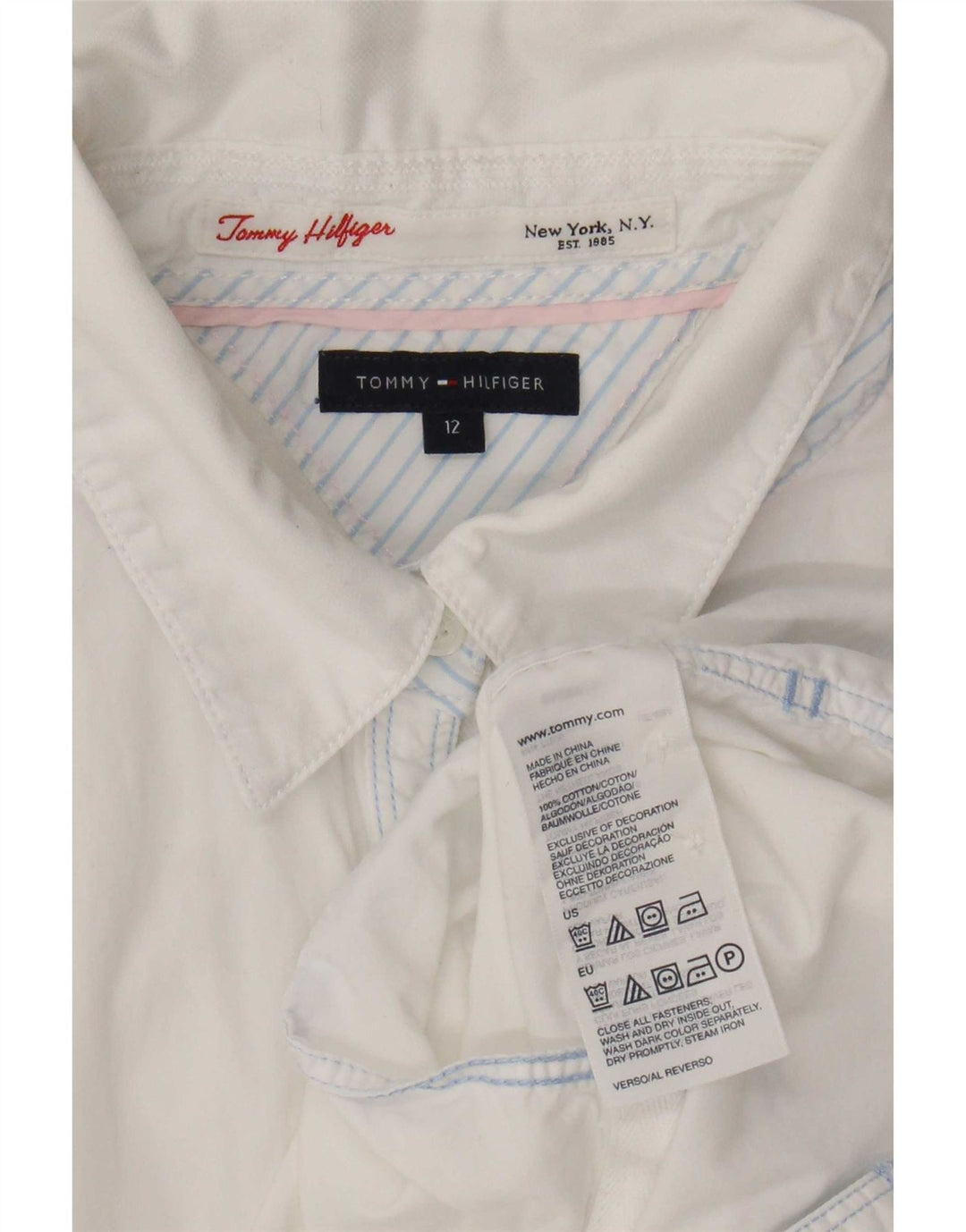 Koszula damska Tommy Hilfiger US 12, duża, biała, bawełniana