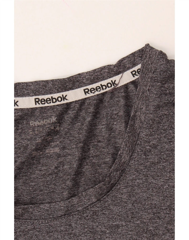 REEBOK Womens T-Shirt Top UK 18 XL Grey Polyester Vintage Reebok and Second-Hand Reebok from Messina Hembry 