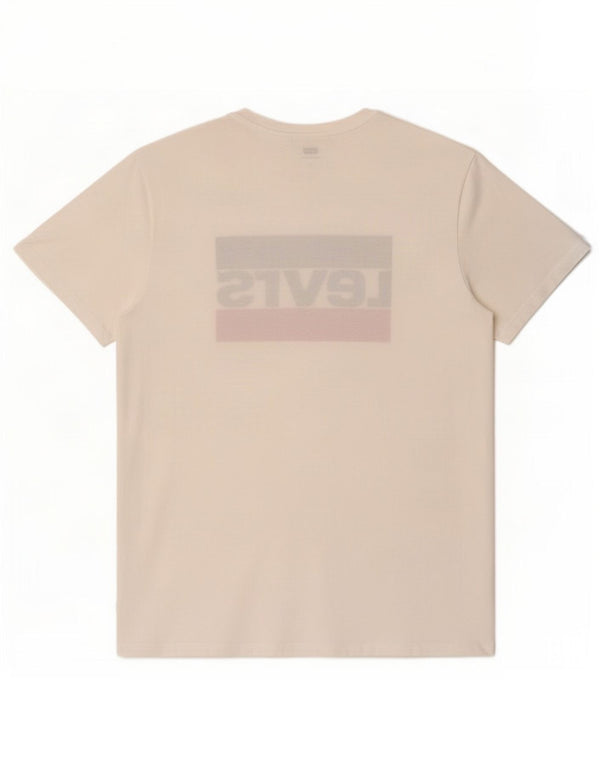 Męska koszulka z grafiką Levi's Top XL, biała bawełna