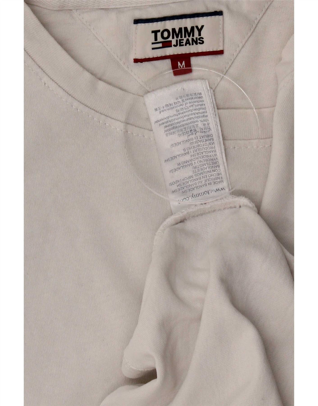 T-shirt męski Tommy Hilfiger Top, średni, biały, bawełniany