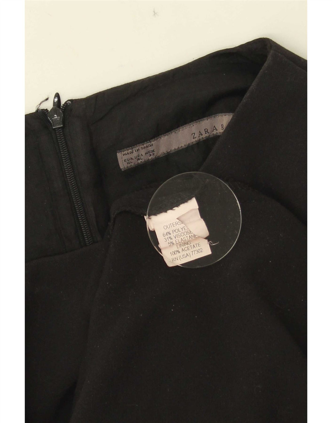 Damska sukienka płaszczowa Zara UK 18 XL, czarny poliester