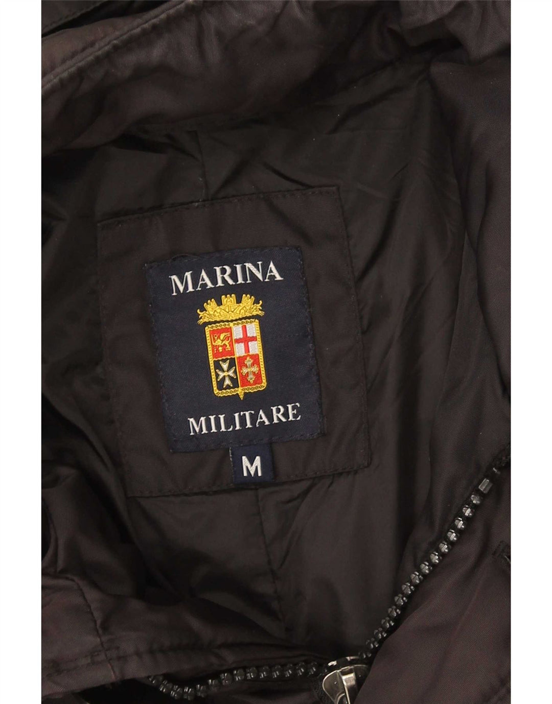 Męska ocieplana kurtka z kapturem Marina Militare UK 38 Średni czarny poliamid