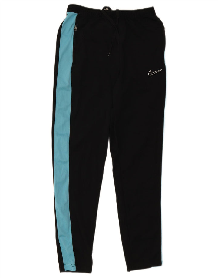 Męskie spodnie dresowe Nike Dri Fit Slim, mały, czarny poliester z blokami kolorów