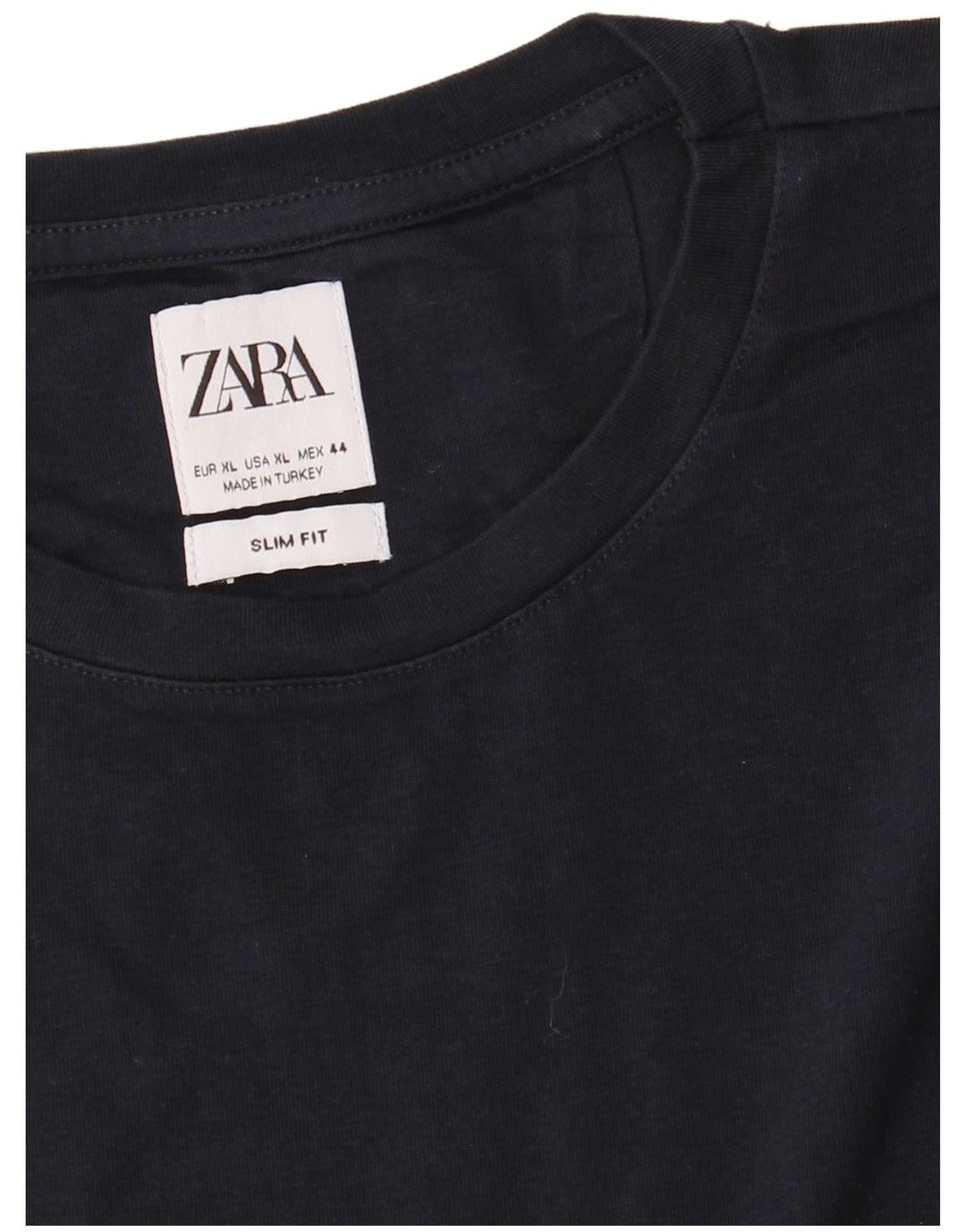 T-shirt męski slim fit ZARA XL, granatowy