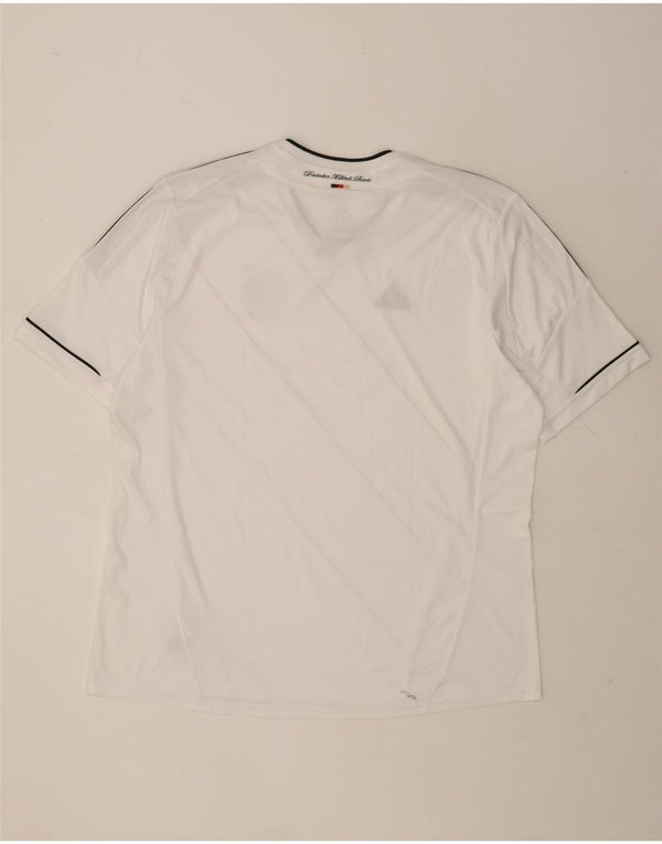 Adidas Męska koszulka Deutscher Fussball Bund Top 2XL z poliestru w białe paski