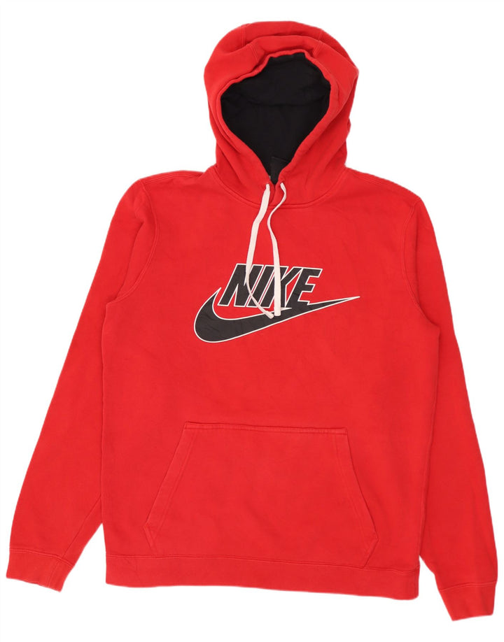 Męski sweter z kapturem Nike Graphic, średnio czerwony, bawełniany