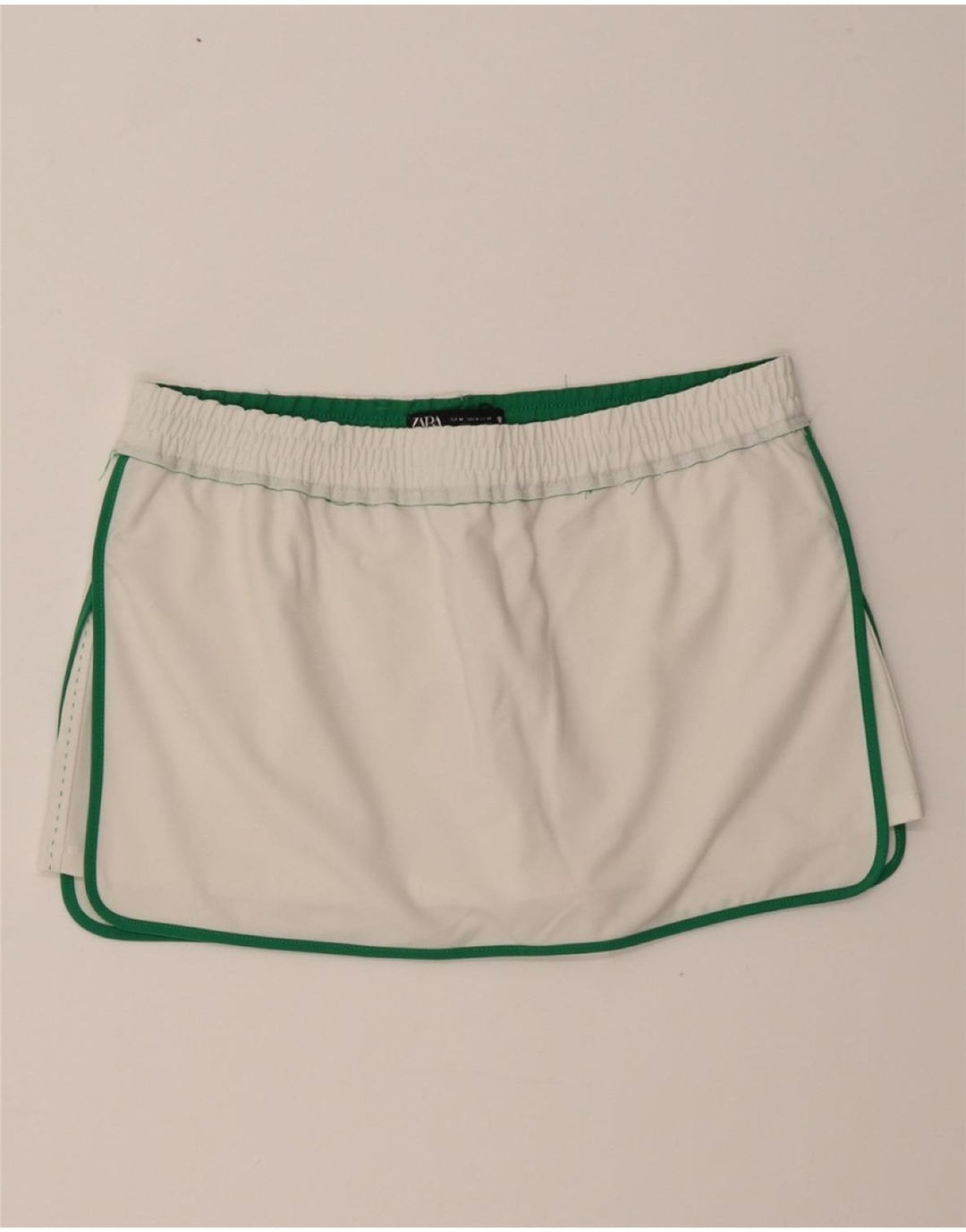 ZARA Womens Skort UK 14 Medium  White Viscose Vintage Zara and Second-Hand Zara from Messina Hembry 
