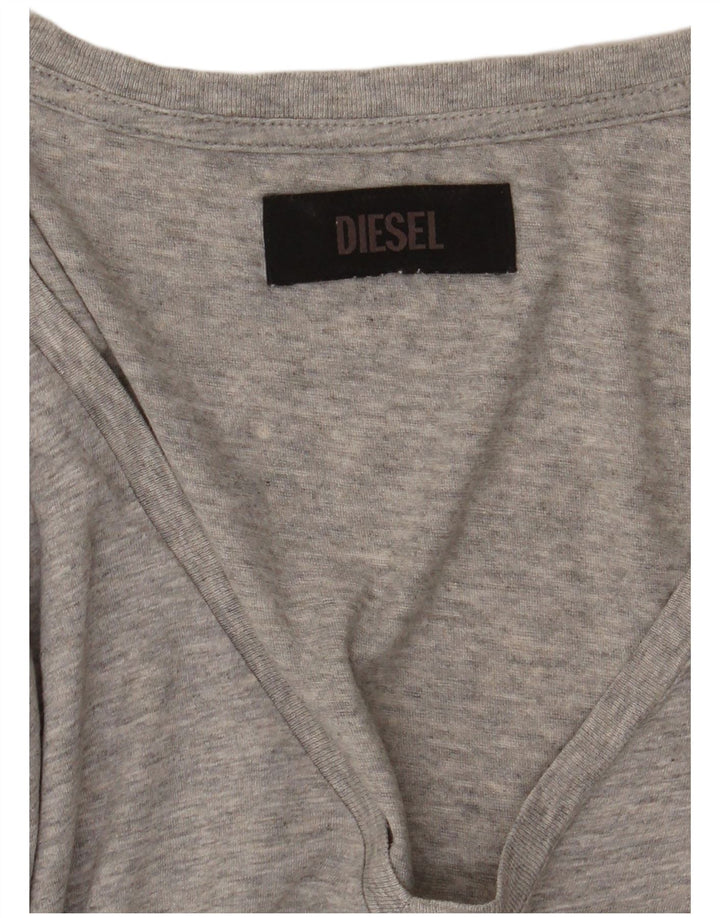 Damska koszulka z grafiką Diesel Top UK 16, duża, szara