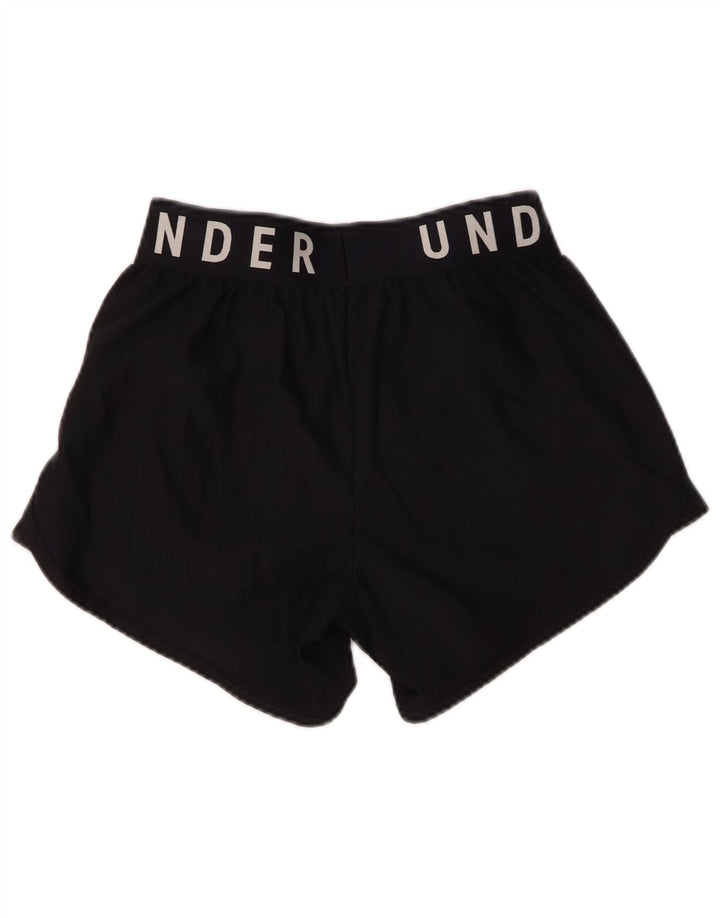 Damskie spodenki sportowe Under Armour Graphic UK 10, małe, czarne, poliestrowe