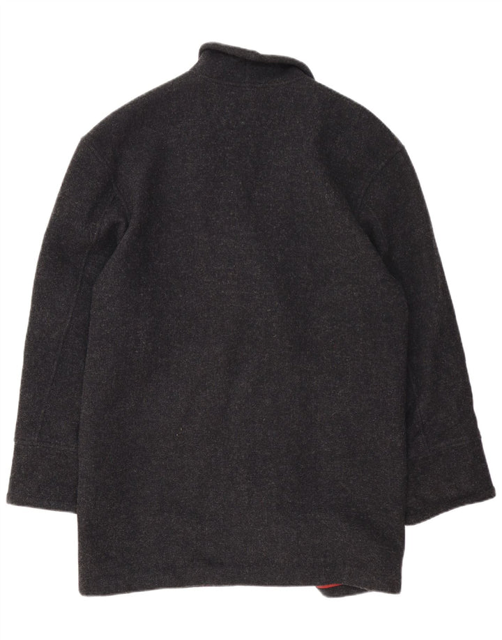 Vintage damski płaszcz oversize IT 42 średnioszary wełniany