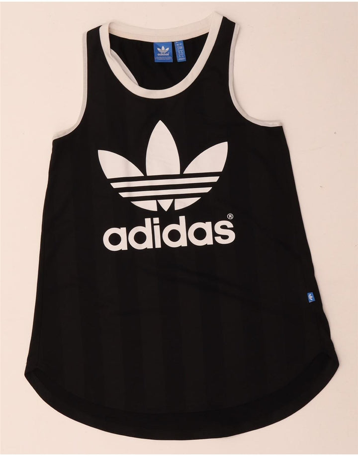 Damska kamizelka graficzna Adidas Top UK 8 Mały czarny poliester