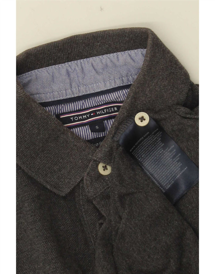 Męska koszulka polo Tommy Hilfiger, mała, szara, bawełniana