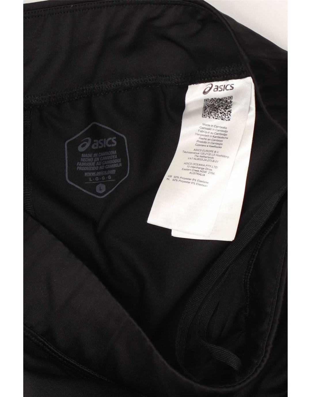 Damskie spodnie dresowe Asics Capri UK 14, duże, czarne, poliestrowe