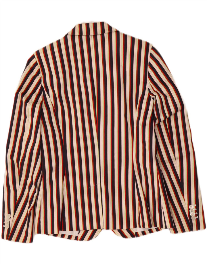 TOMMY HILFIGER Womens Blazer Jacket US 10 Large Multicoloured Striped