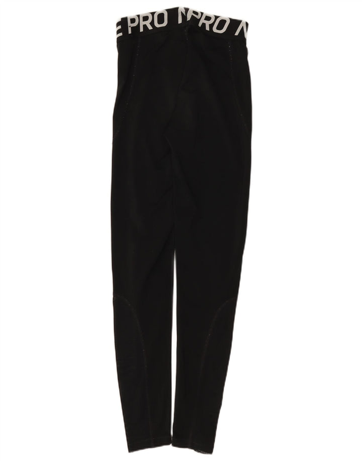 Damskie legginsy Nike Dri Fit Graphic UK 12, średni czarny poliester