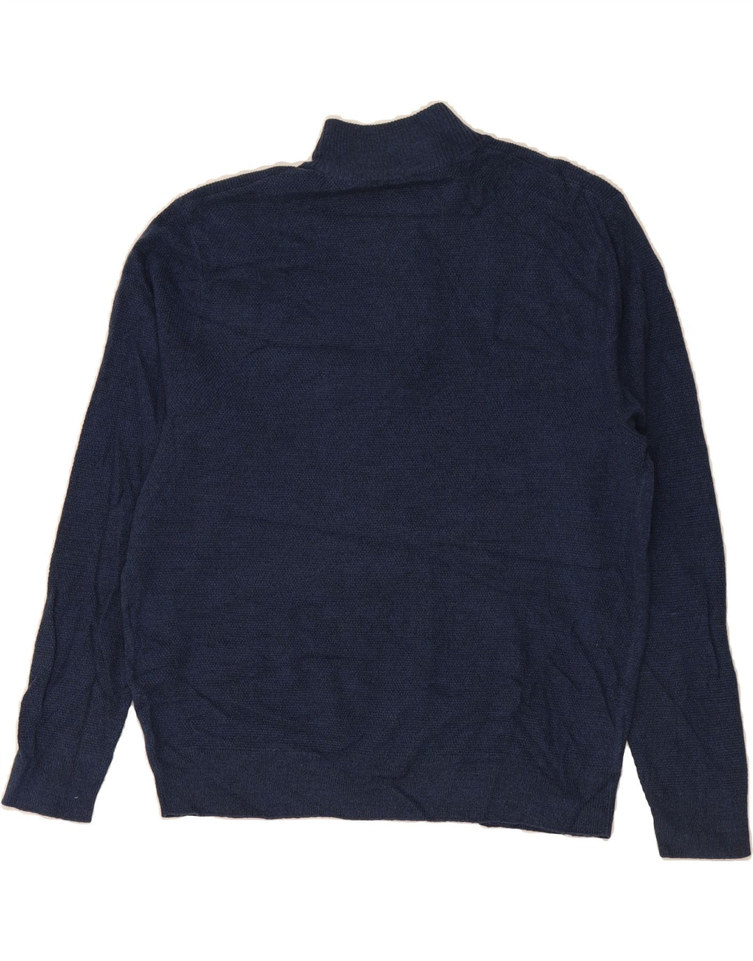 DOCKERS Mens Zip Neck Jumper Sweater Large Navy Blue Acrylic Vintage Dockers and Second-Hand Dockers from Messina Hembry 