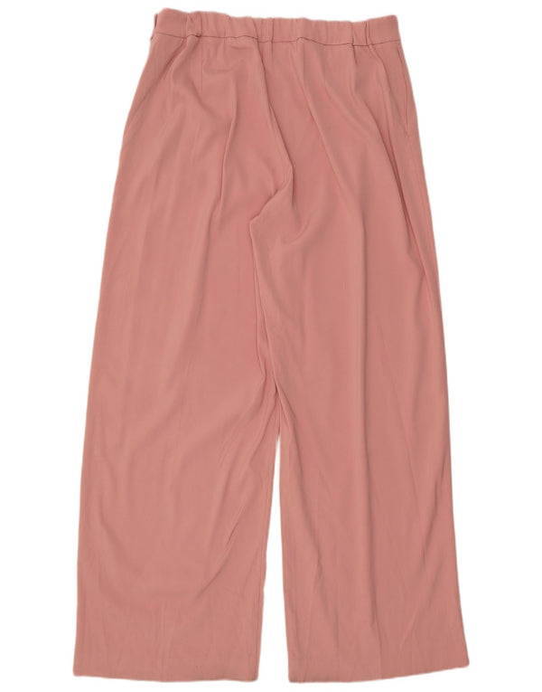 Marks & Spencer Damskie spodnie z szerokimi nogawkami i wysokim stanem UK 20 2XL W36 L33 Różowe