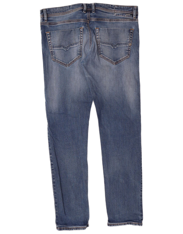 DIESEL Męskie Tepphar Carrot Slim Jeans W34 L32 Niebieskie bawełniane