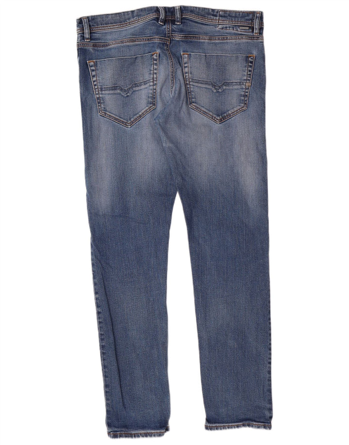 DIESEL Męskie Tepphar Carrot Slim Jeans W34 L32 Niebieskie bawełniane