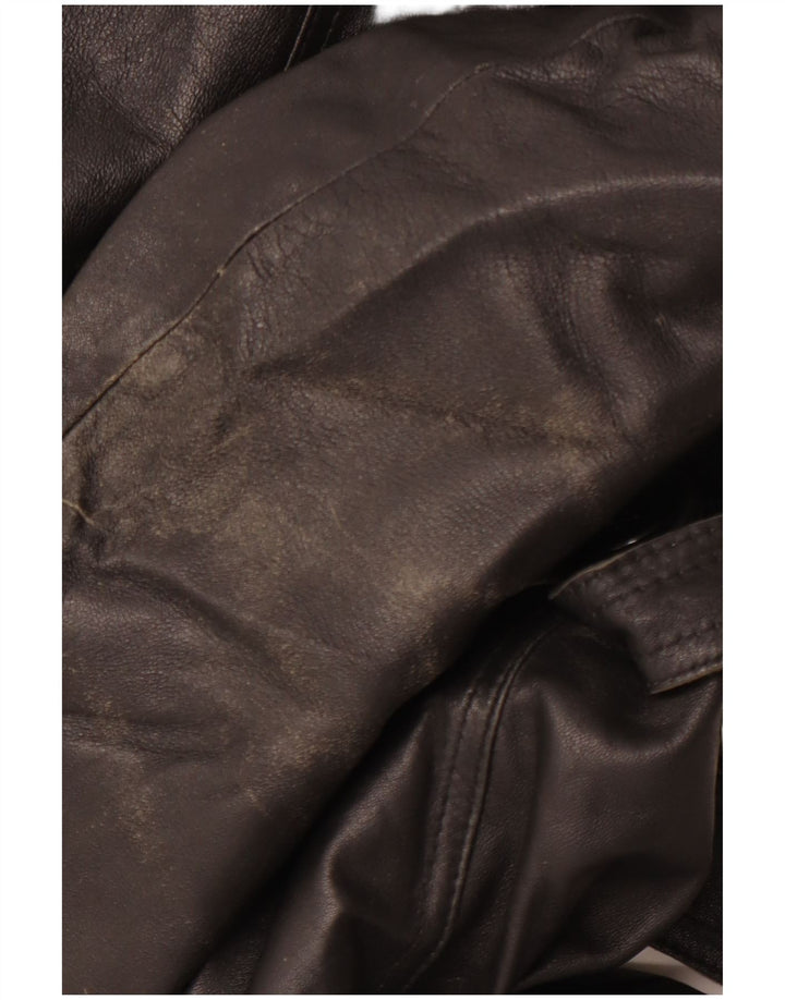 Damski płaszcz skórzany VINTAGE IT 40 Small Black