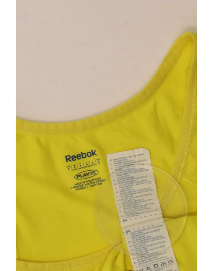 Damska kamizelka Reebok Top UK 8/10, mała, żółta, poliester