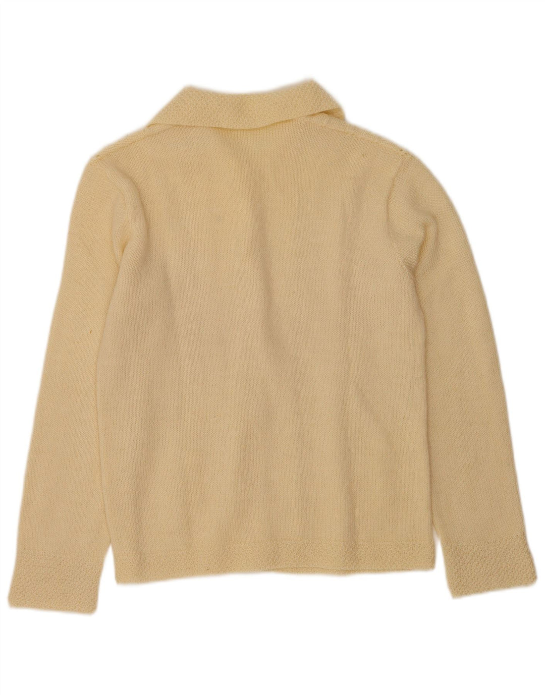 Sweter damski w stylu vintage, kardigan UK 12, średni beż