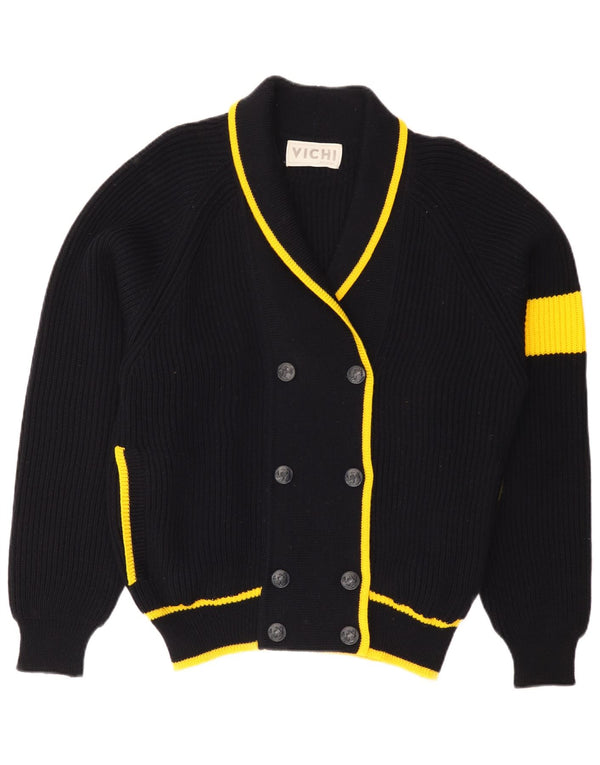 Sweter damski w stylu vintage IT 50 XL, wełniany w czarne paski