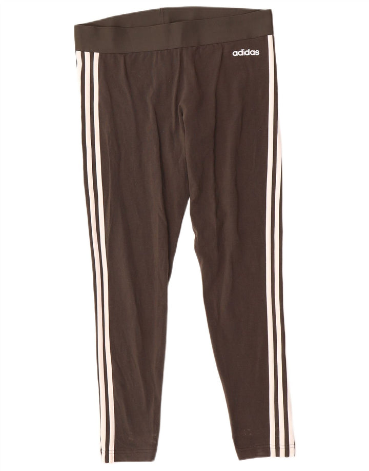 Legginsy damskie Adidas UK 16/18, duże, szare, bawełniane