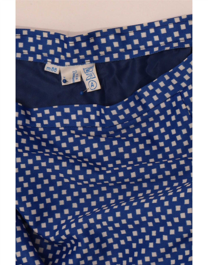 Vintage damska spódnica Maxi W28 średni niebieski geometryczny