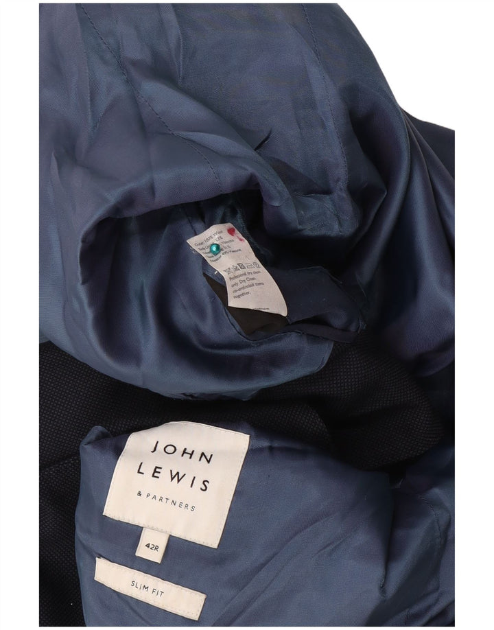Męska marynarka John Lewis zapinana na 2 guziki, slim fit, UK 42 XL, granatowa, wełniana