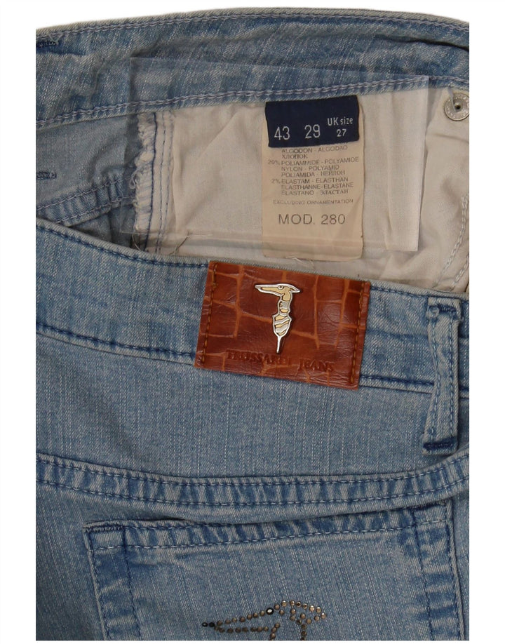 TRUSSARDI Womens Straight Jeans W27 L29 Blue Cotton